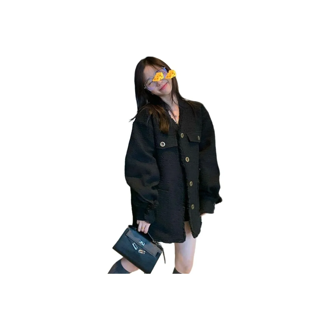 VINMUK Черное Женское Короткое Пальто