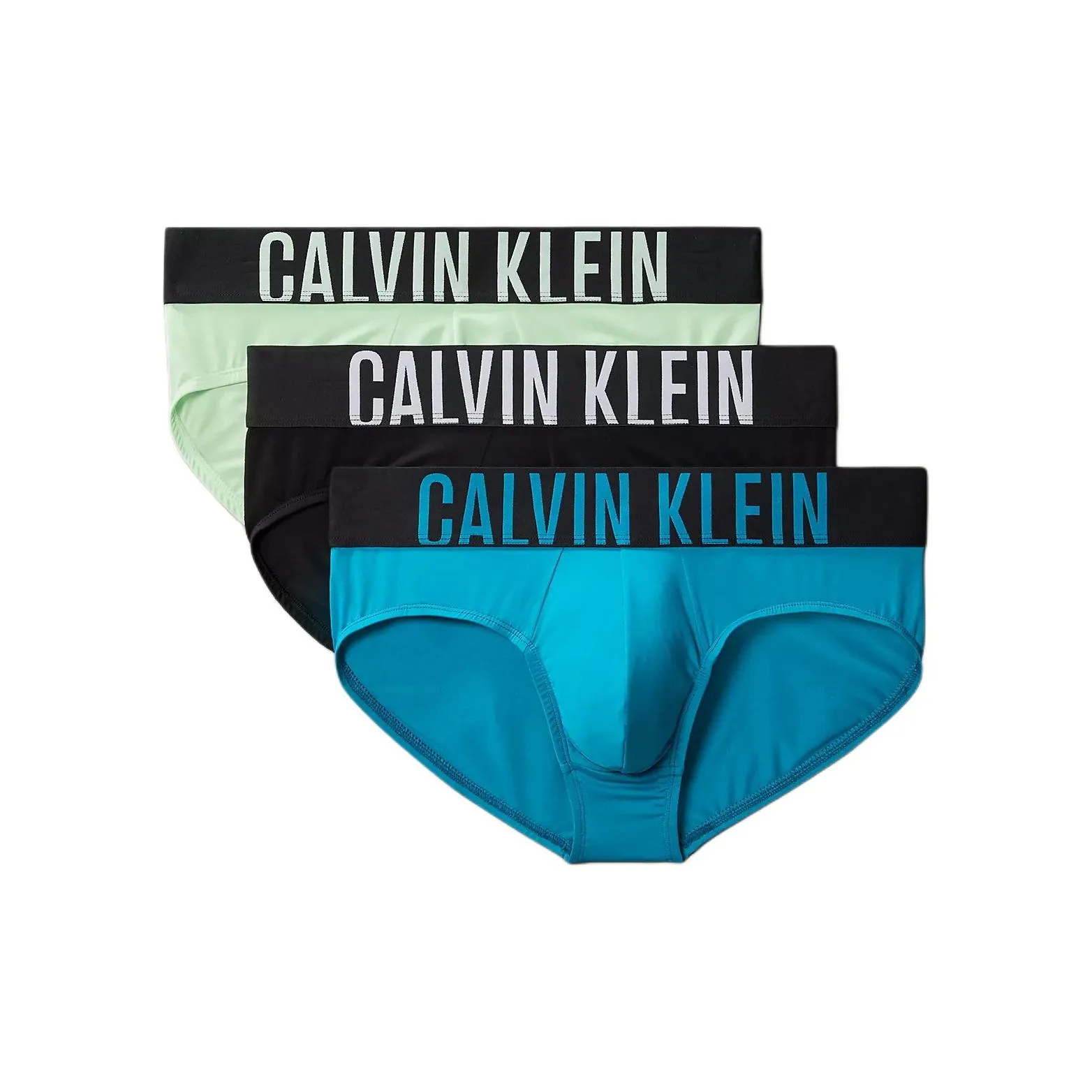 Calvin Klein 3 пачки зеленый + черный + синий мужские трусы-бикини