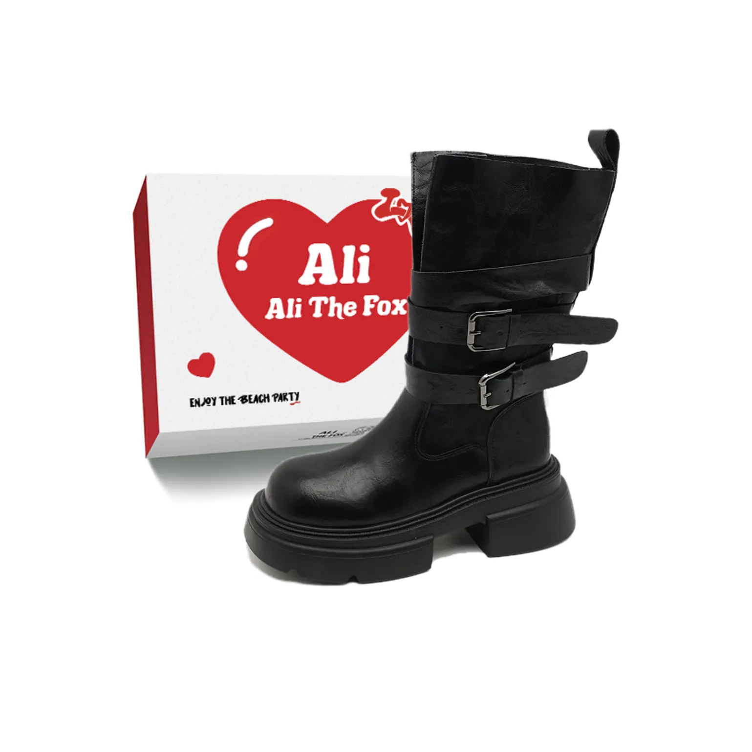 Али Тх Фокс Винтаж Корейский стиль Британский Модный Ботильоны Женские