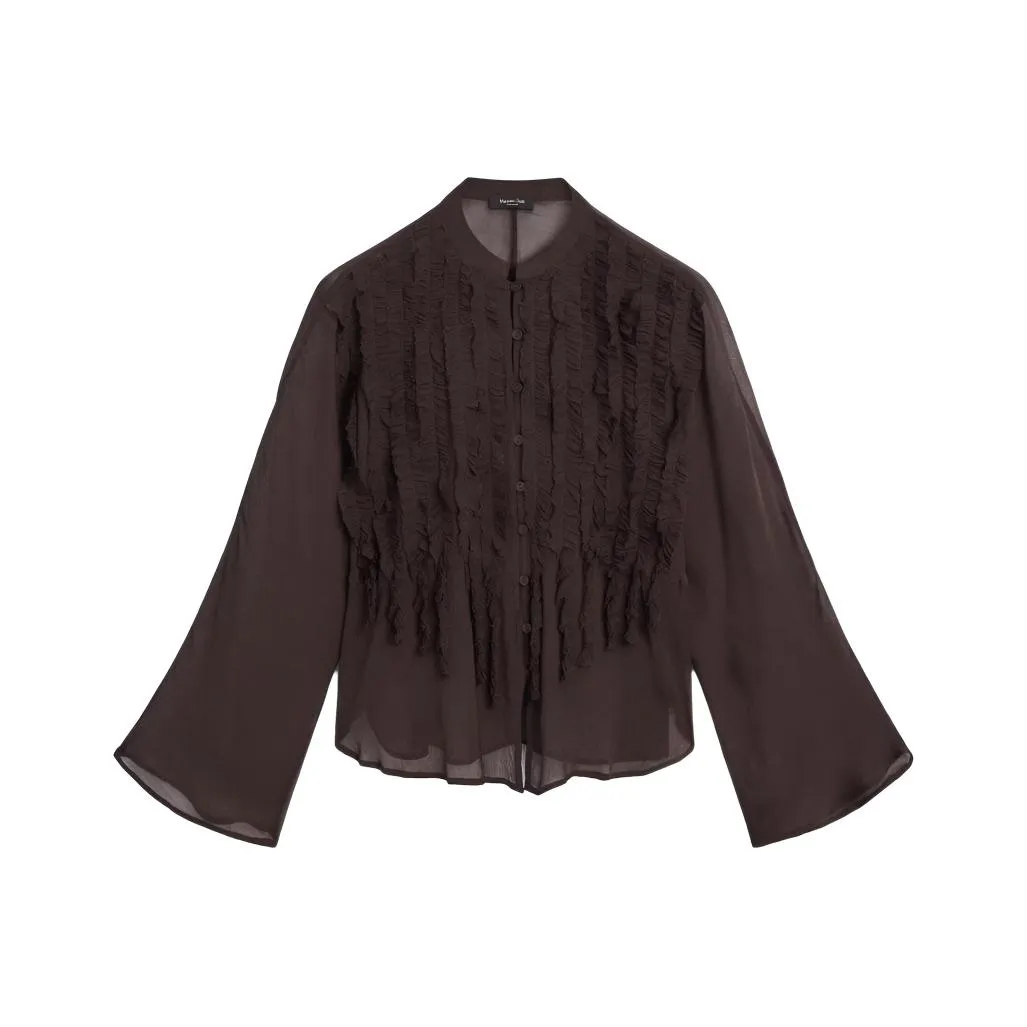 Massimo Dutti Темно-фиолетовые Женские Рубашки