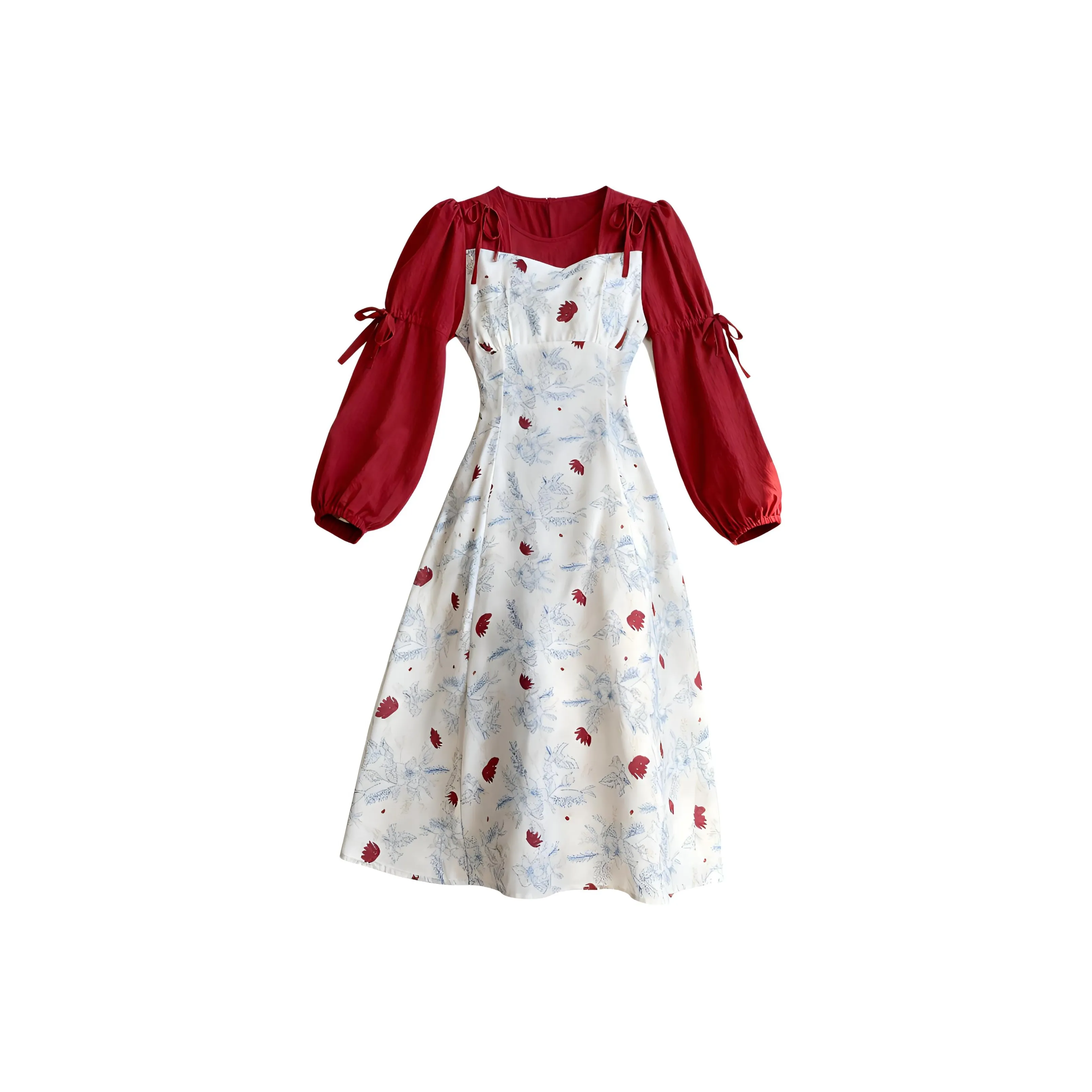 SECFLY OFFICIAL Длинное платье с длинными рукавами женское