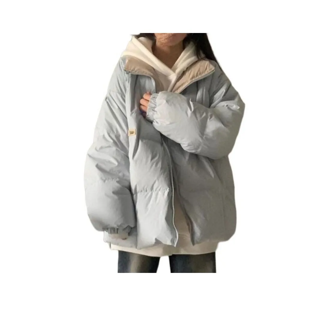 ЮЙЧЖАОЛИНЬ Светло-синий Женский Короткий Пальто