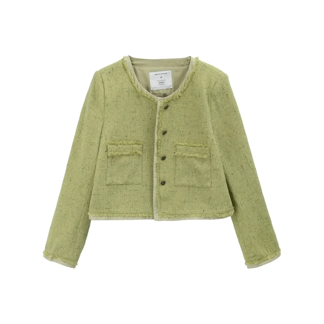 MISHOW Зеленое Женское Короткое Пальто