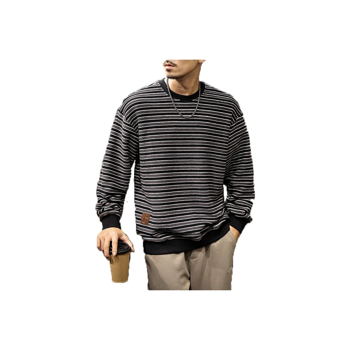 LUJIEBANG Длинный рукав Т-рубашка Мужская