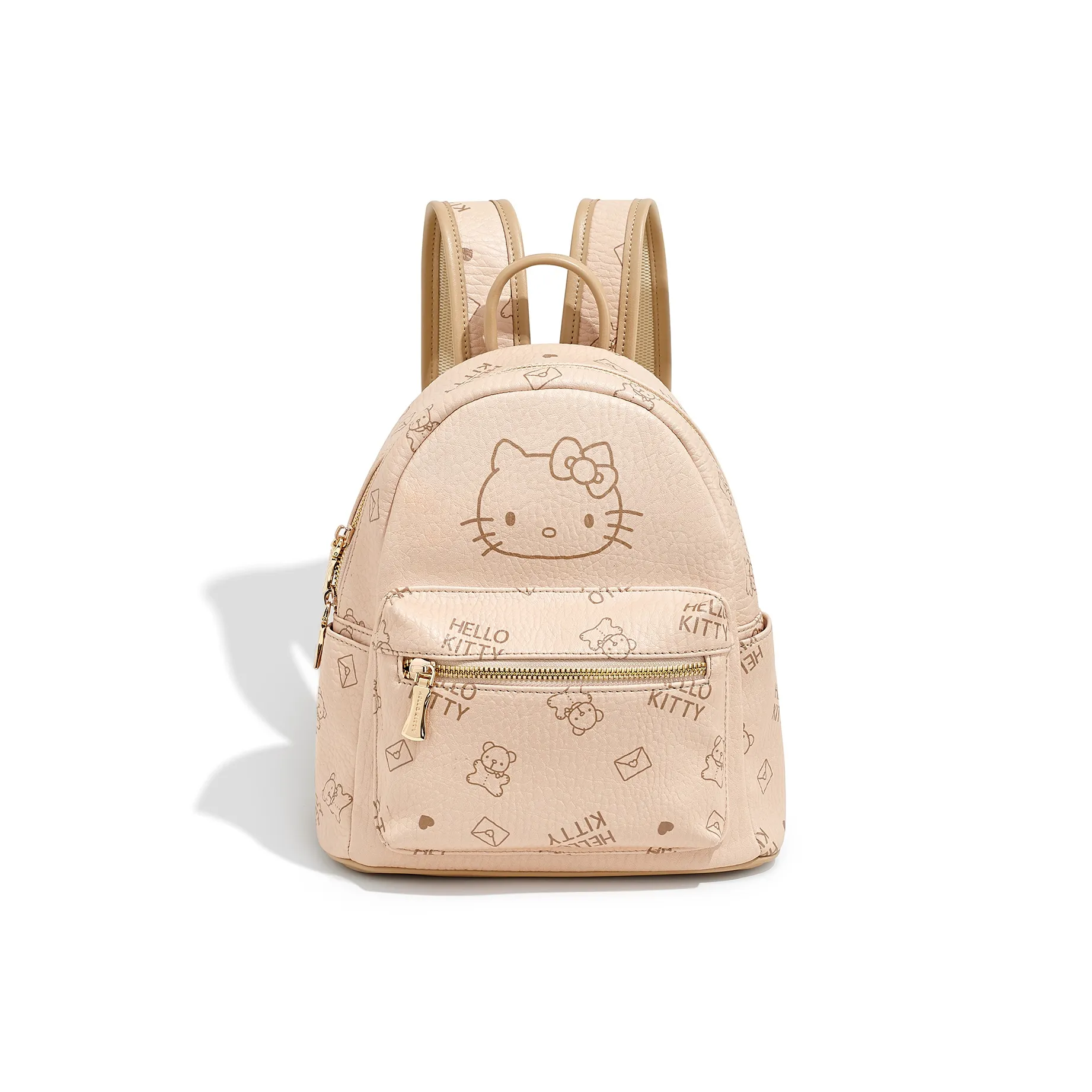 Sanrio Hello Kitty PU (полиуретан) рюкзак стандартный женский молочно-чайный