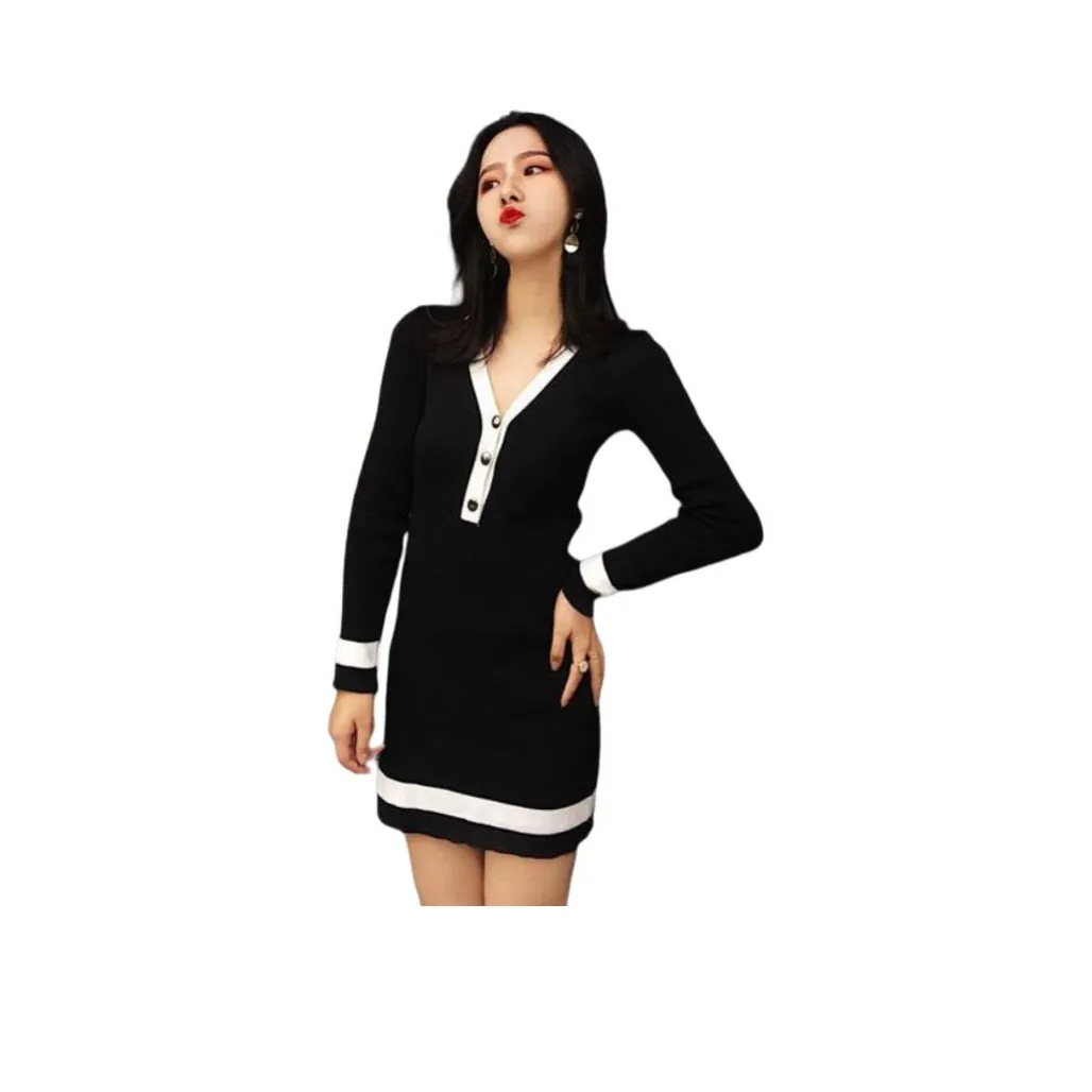 DEDY Длинное платье с длинными рукавами женское