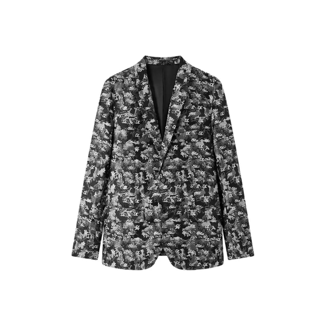 DILLO Черный Серый Буква Мужской Деловой Костюм