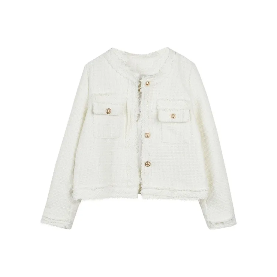 VINMUK Белый Женский Короткий Пальто