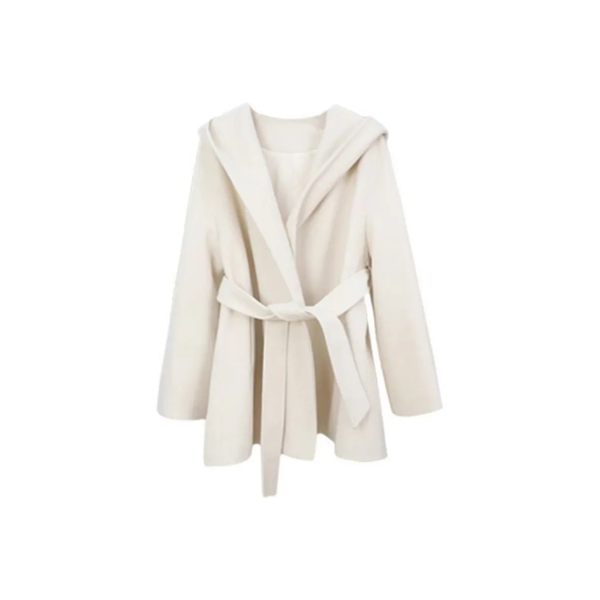 SNZX Экрю Плащ Пальто Женские Меховые изделия