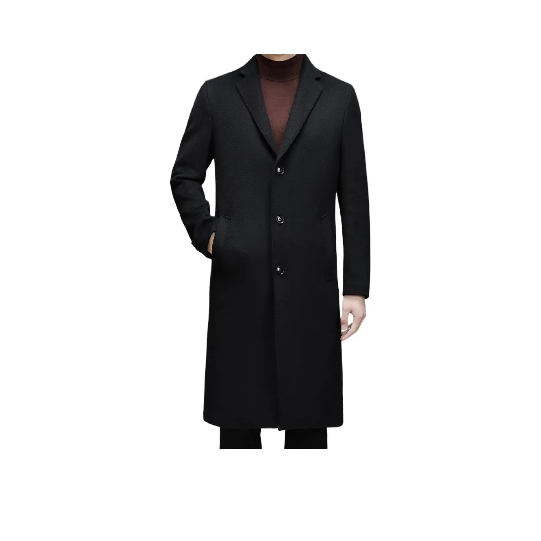 MAREA VESUVIO Мужское пальто черного цвета