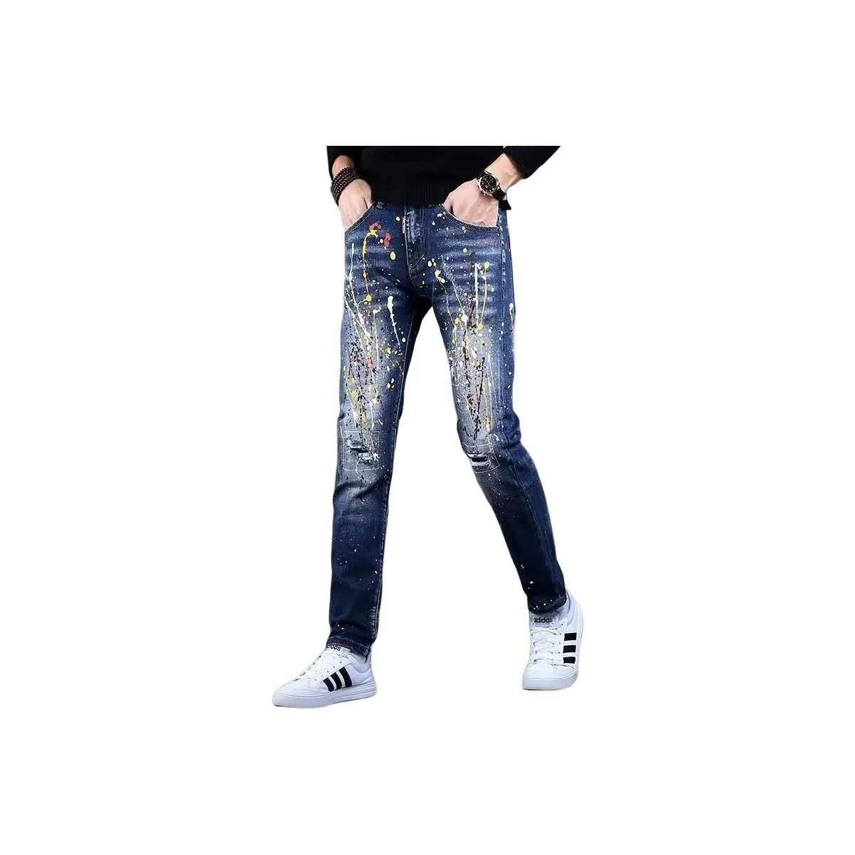 ZMHT Blue Unisex Jeans ZMHT Синий Унисекс Джинсы