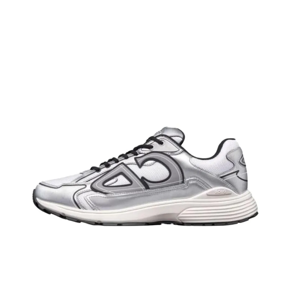 DIOR B30 Casual Shoes Men Low Top Silver Black