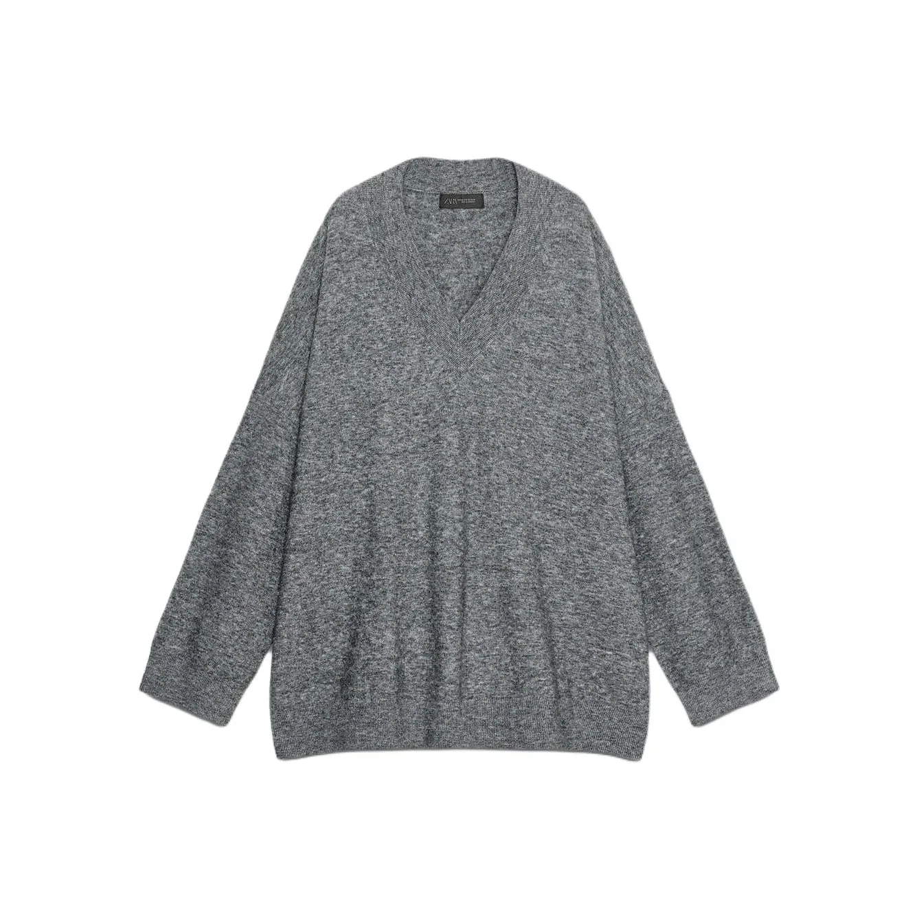 ZARA Зебра с принтом серый женский трикотаж