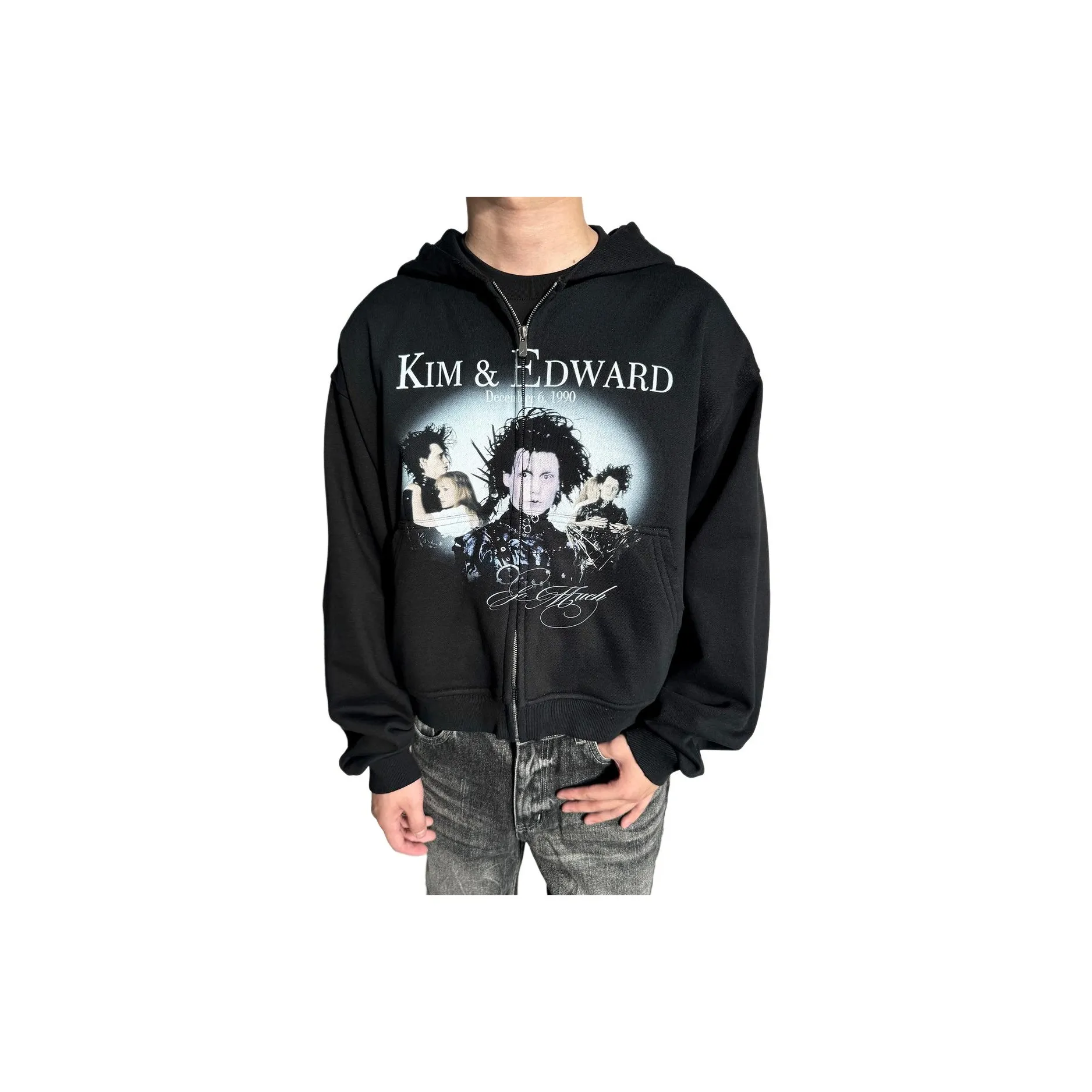 EROLE Выцветший Черный Унисекс Свитшоты