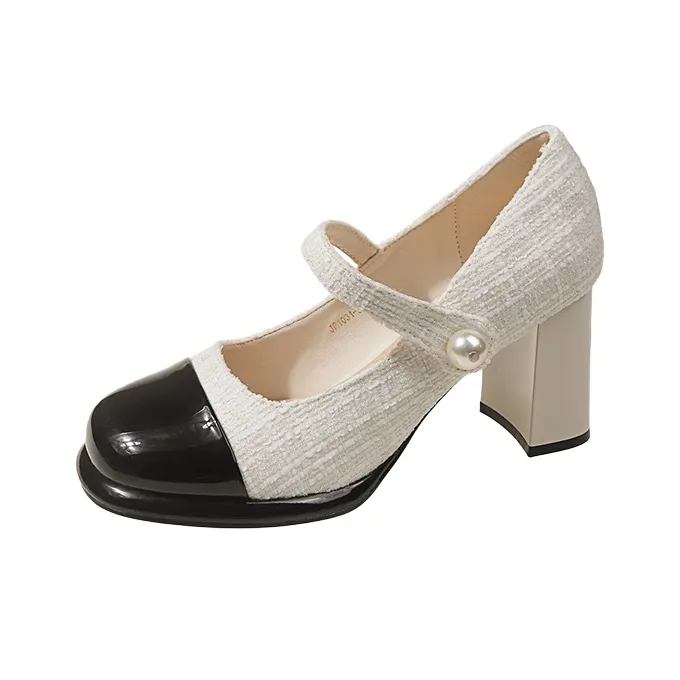 Rutai Грубый каблук Мэри Джейн туфли 7,5 см женские