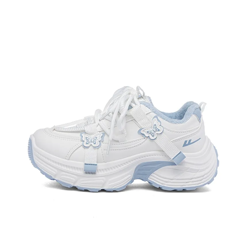 Warrior Аbrasion Resistant визуально увеличивает рост Низкий Топ Толстая подошва Кроссовки Женские