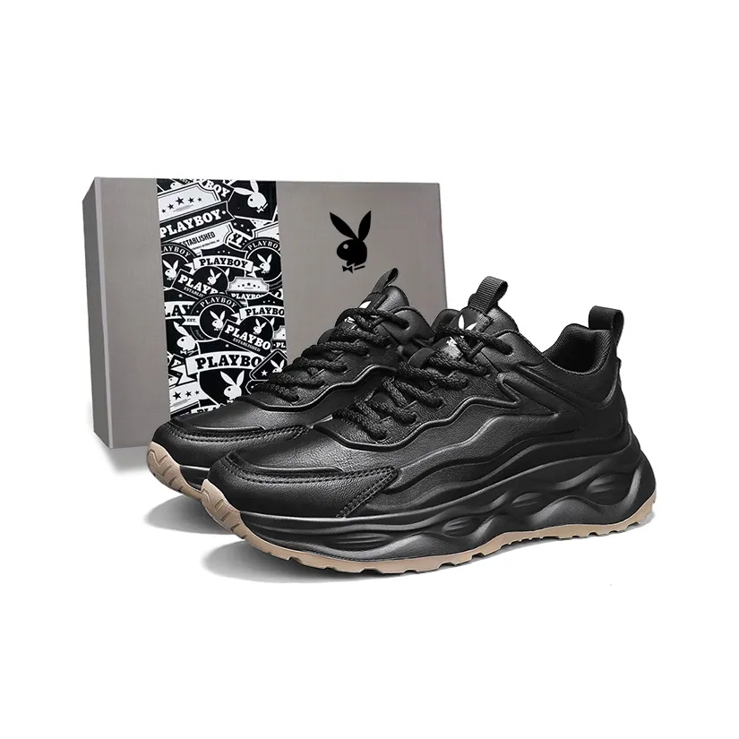 Playboy Амортизация Устойчивость к истиранию Дышащий Противоскользящий Низкий Топ Толстая подошва Мужские