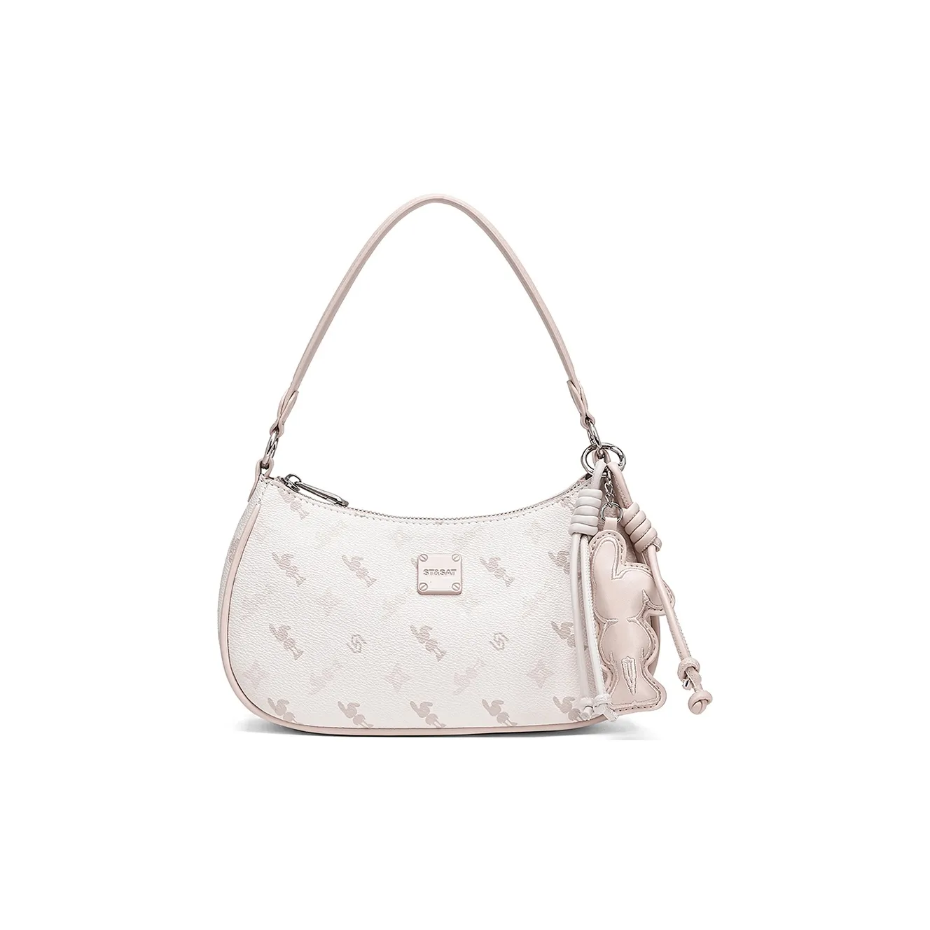 ST SAT Сумка через плечо из ПВХ с синтетической кожей женская персикового цвета молочный пена полночь звездный черный