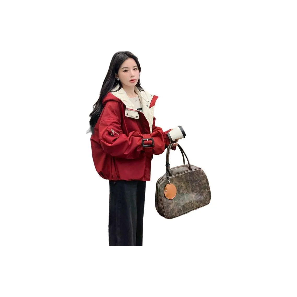 DITB Red Women's Parkas DITB Красный Женские Парки