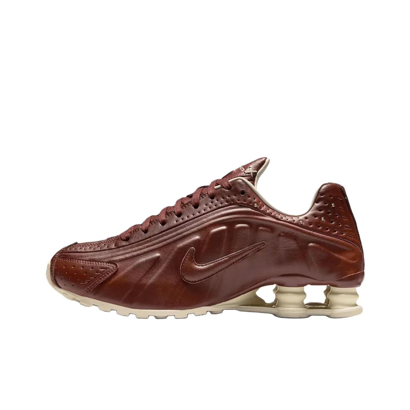 Nike Shox R4 Беговые кроссовки Унисекс Сандаловое дерево Коричневый