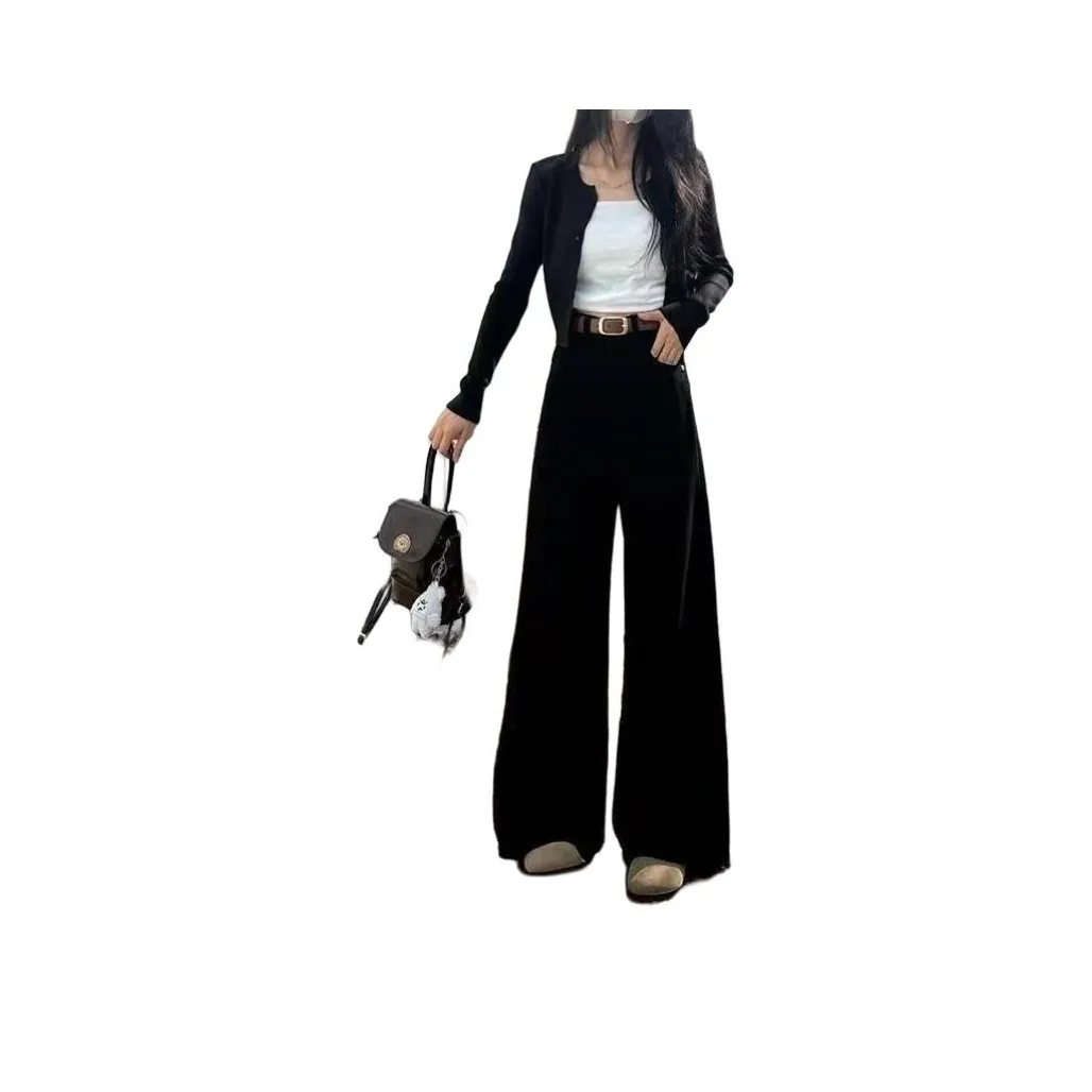 SIXUSICHOU Черные Женские Джинсы