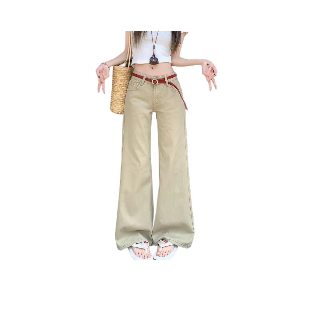 ZVJH Khaki Женские Джинсы