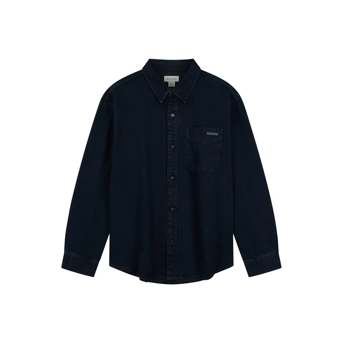 Calvin Klein EF7 Темно-синий деним Мужская рубашка
