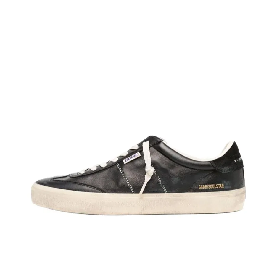 Golden Goose Soul Star Skateboard Shoes Men Low Top Black