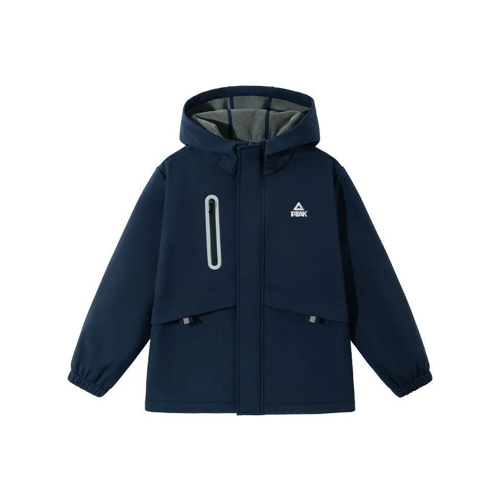 PEAK Темно-синий PK Белый Силикон K Детские софтшелл-куртки
