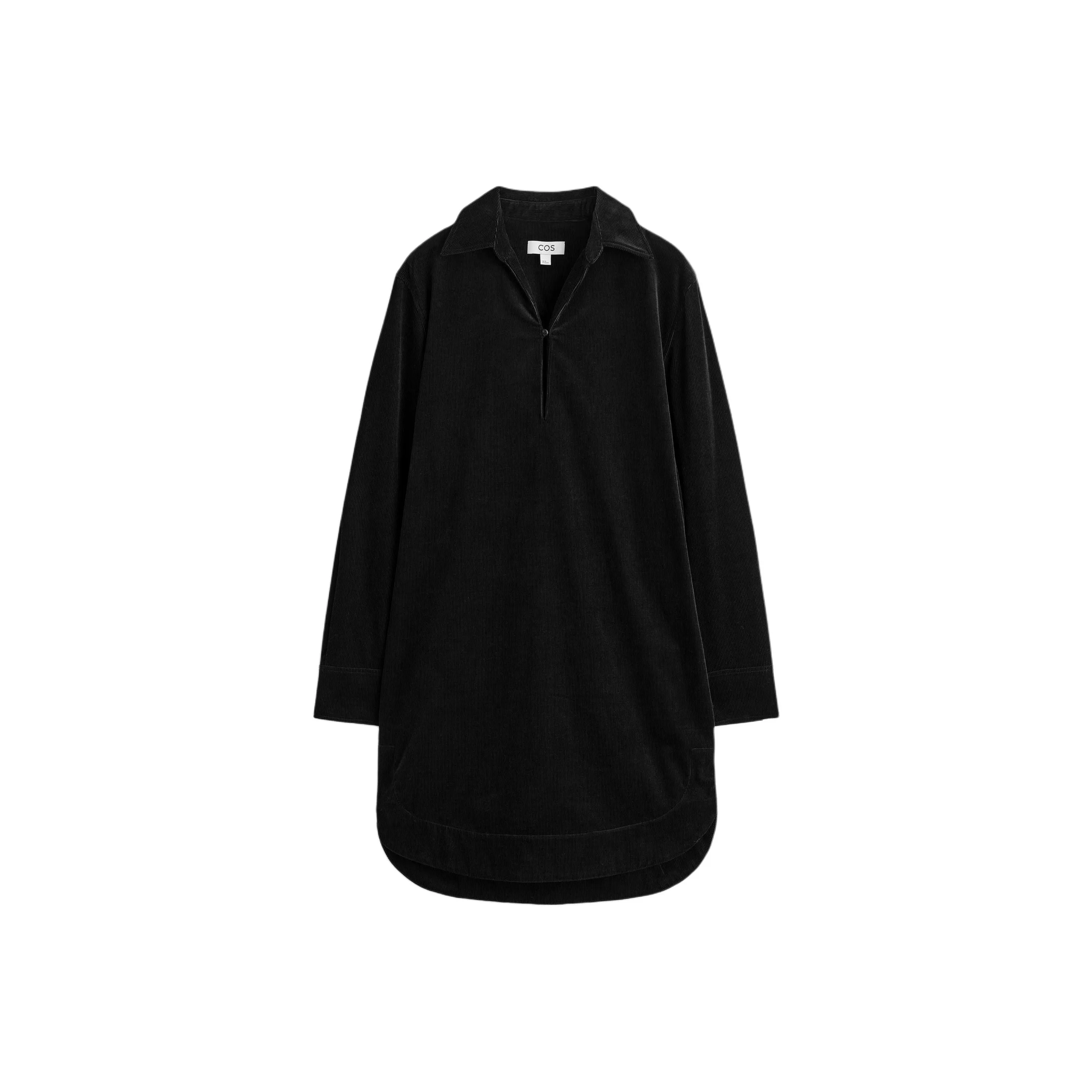 COS Черный Женский Длинный Рукав Платья