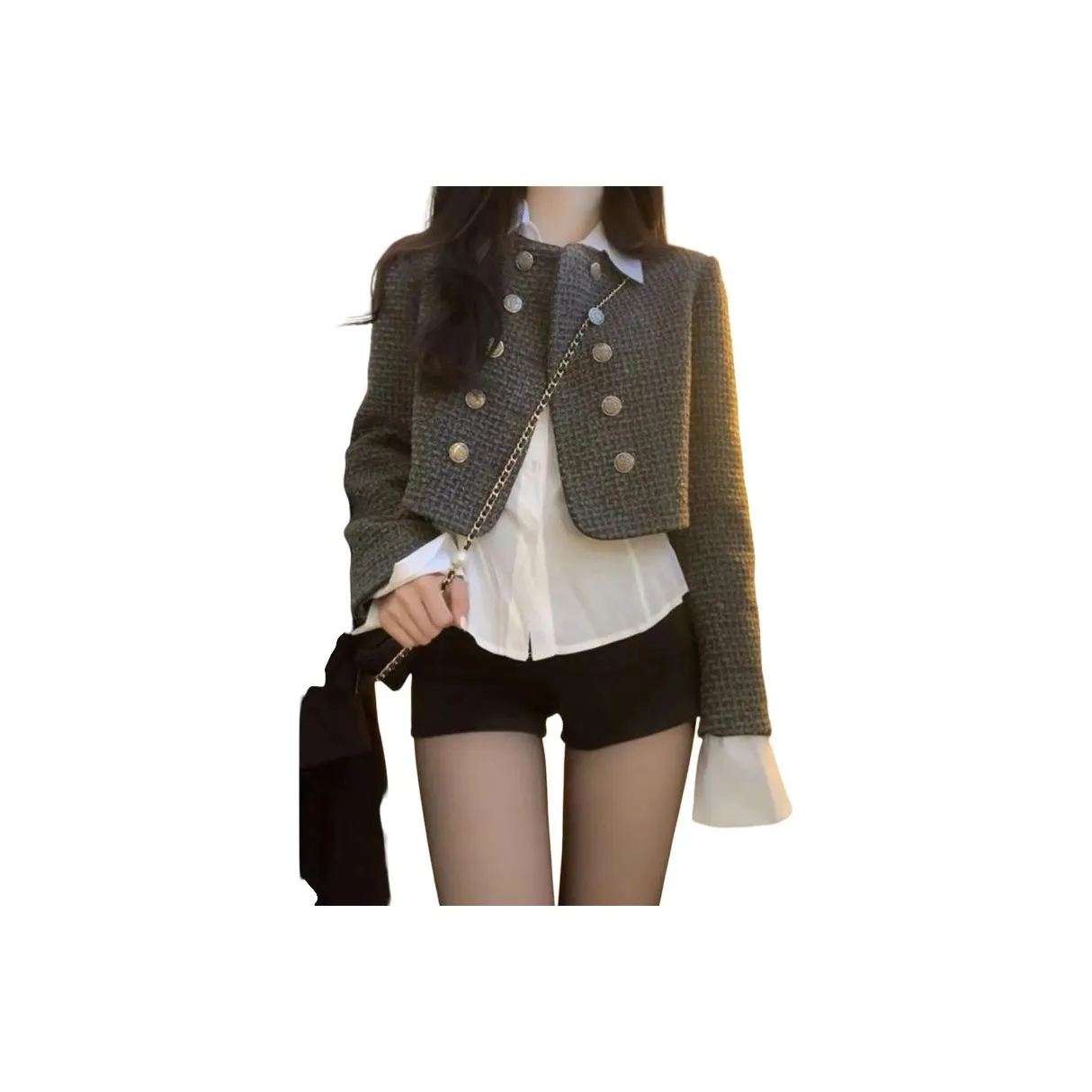 VINMUK Серый Женский Короткий Пальто