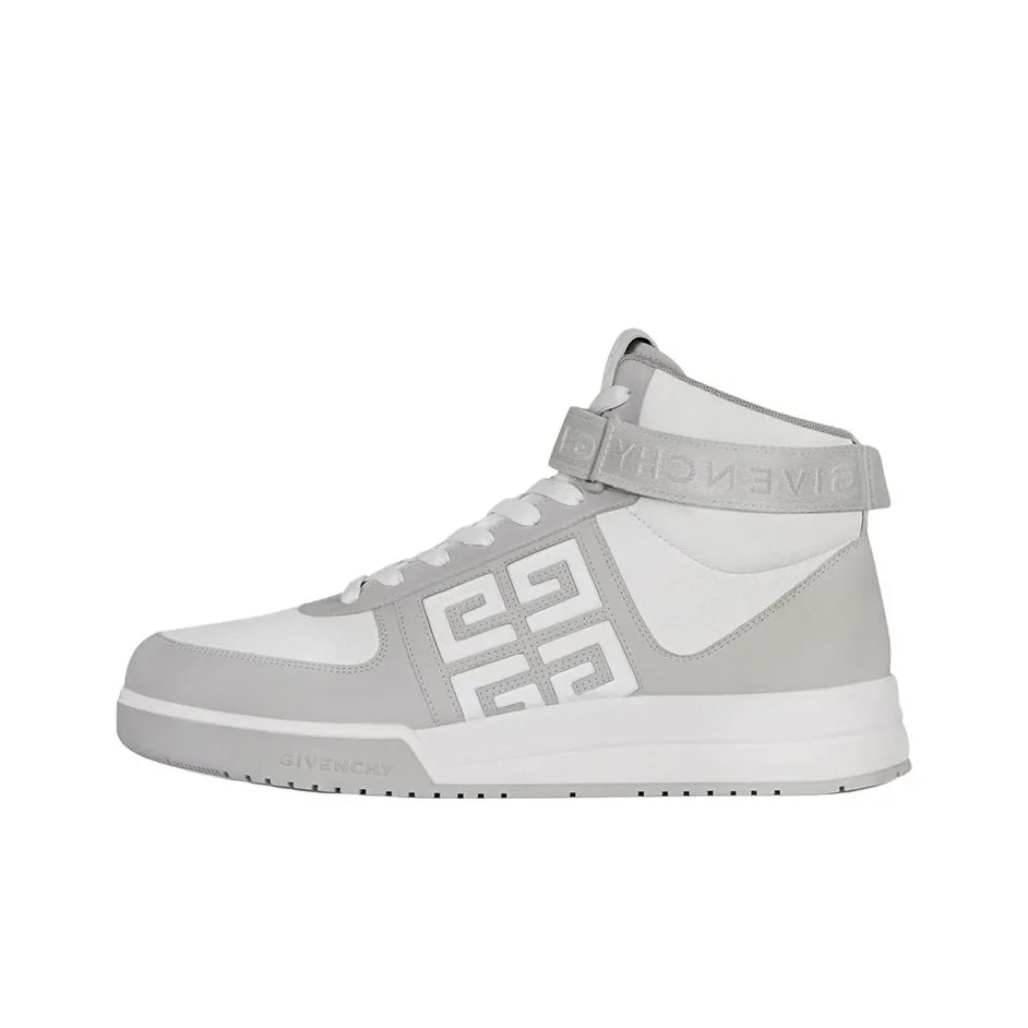 Givenchy G4 Skateboard Shoes Men High Top Gray/White