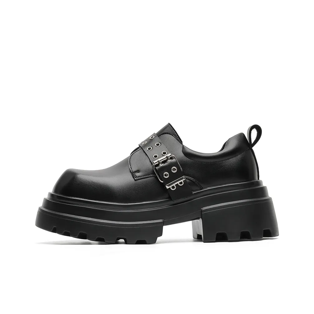SHUPATE Эксклюзивный дизайн увеличивающий высоту обувь Derby мужская черная