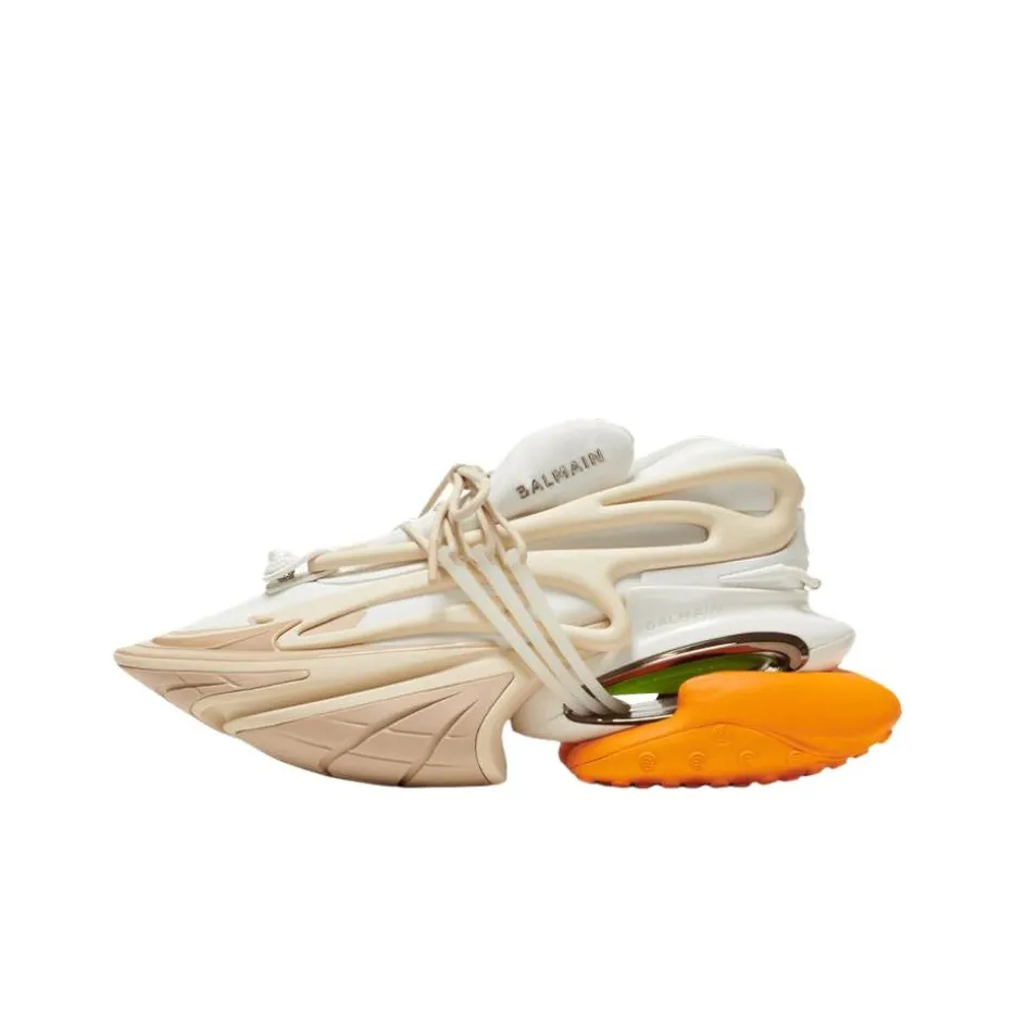 BALMAIN Chunky Sneakers Men Low Top White/Orange