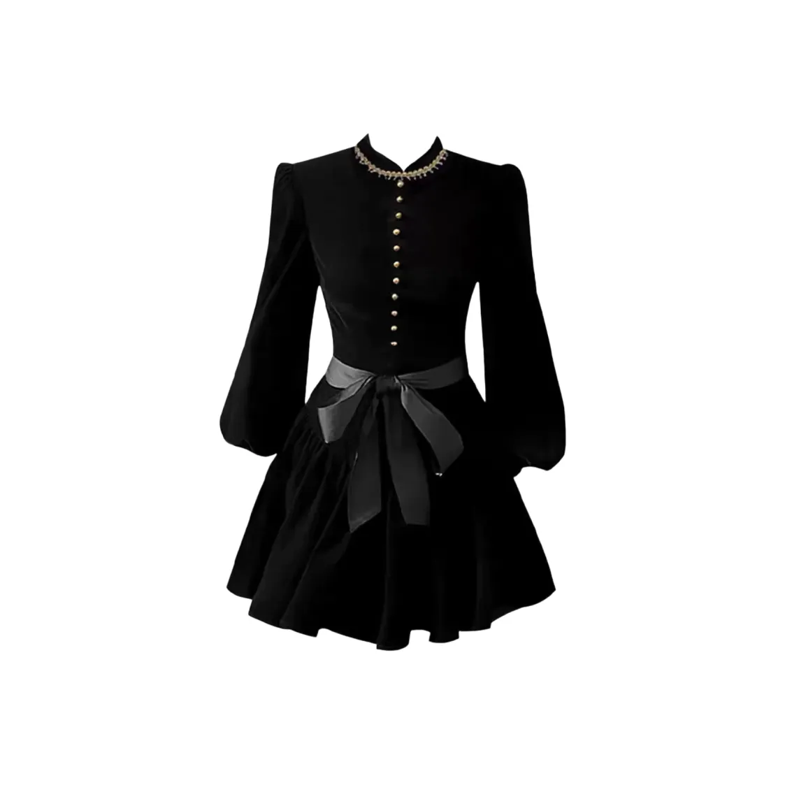 ARIADNAW STUDIO Черное платье Женское Длинное с рукавами Платья