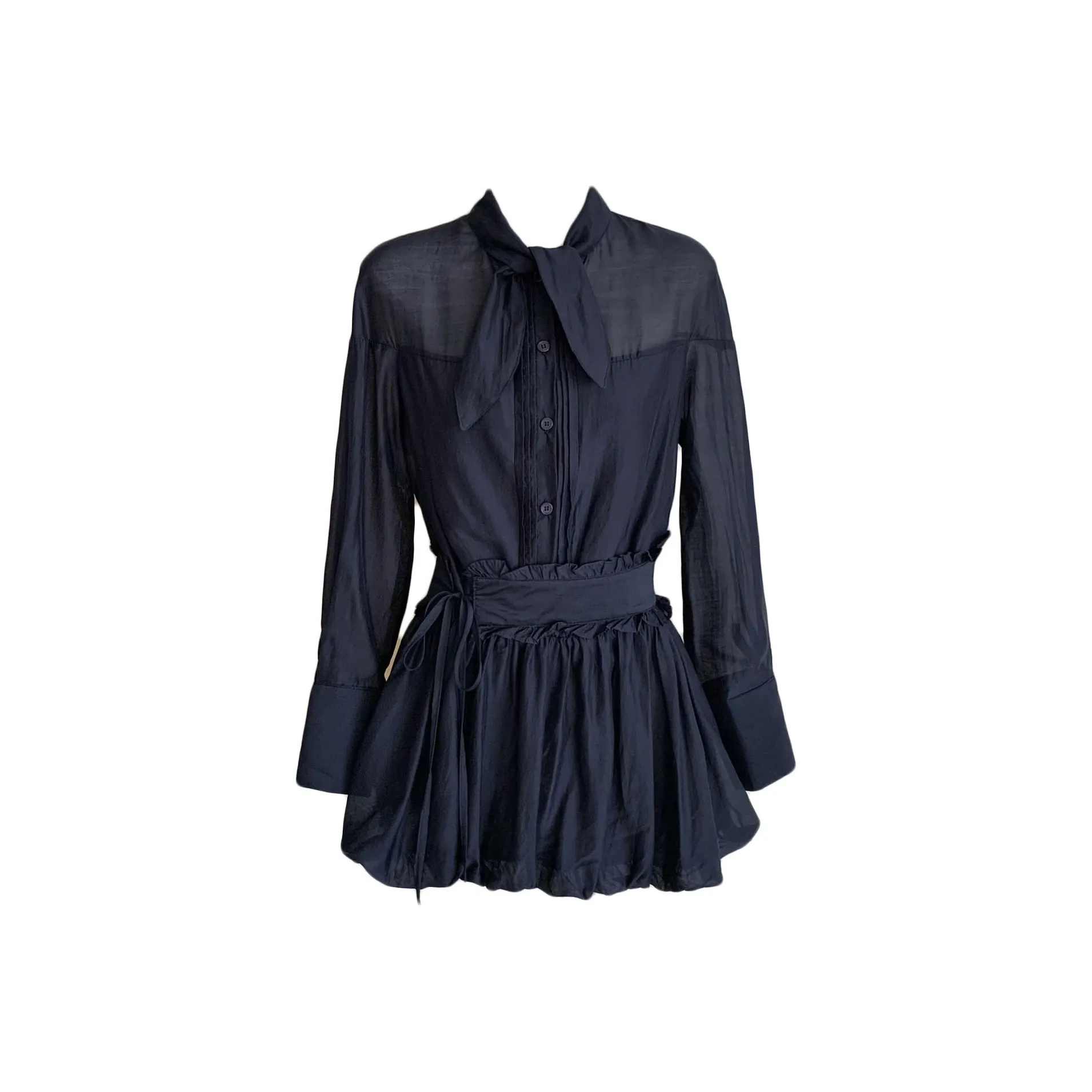 Udon House Длинное платье с длинными рукавами женское