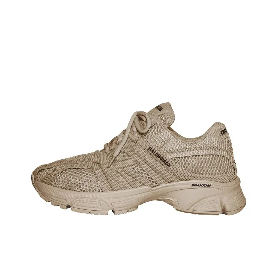 Balenciaga Phantom Casual Shoes Women's Low Top Dark Beige