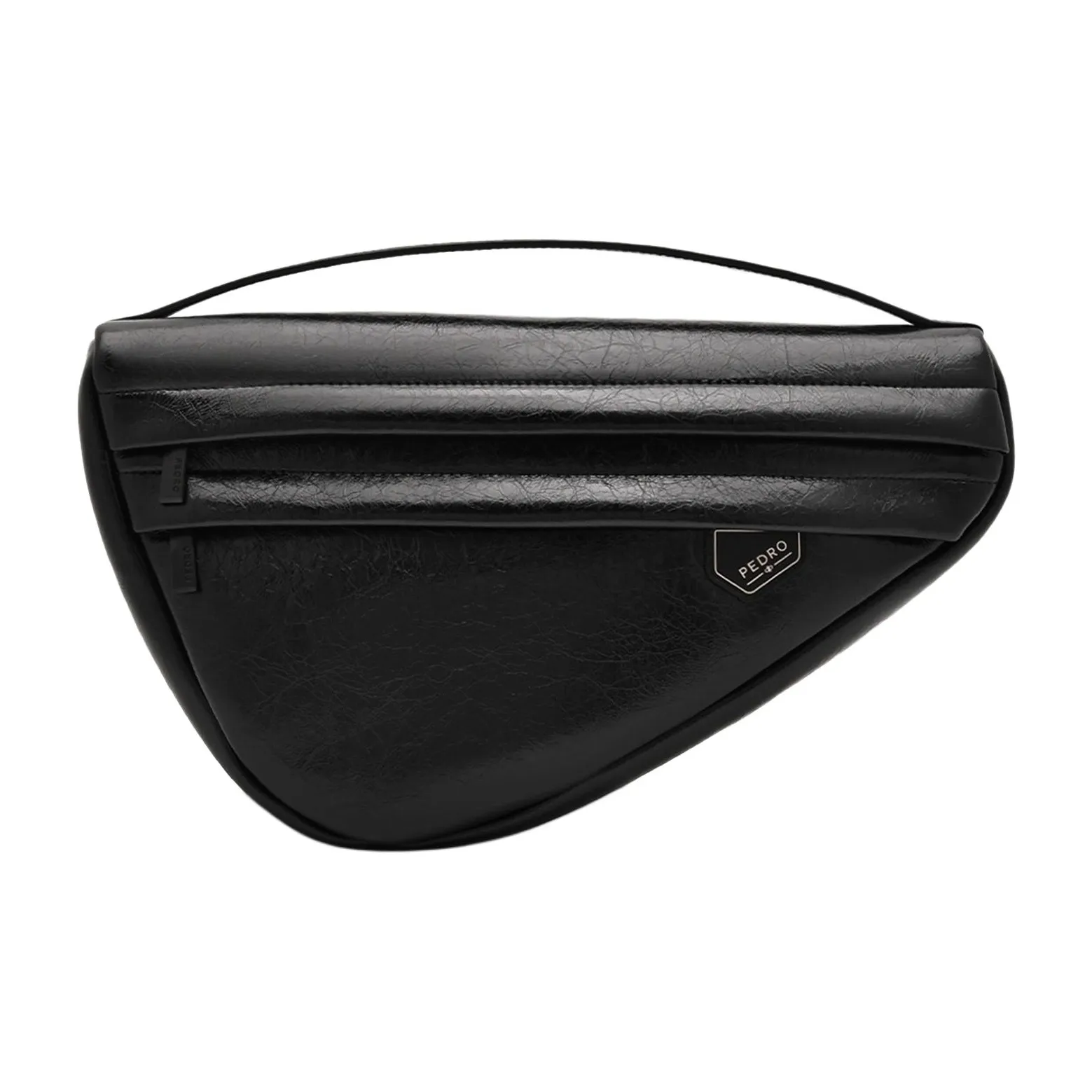 Pedro PU (полиуретан) Треугольная сумка сумка через плечо маленькая мужская черная оливково-зеленая