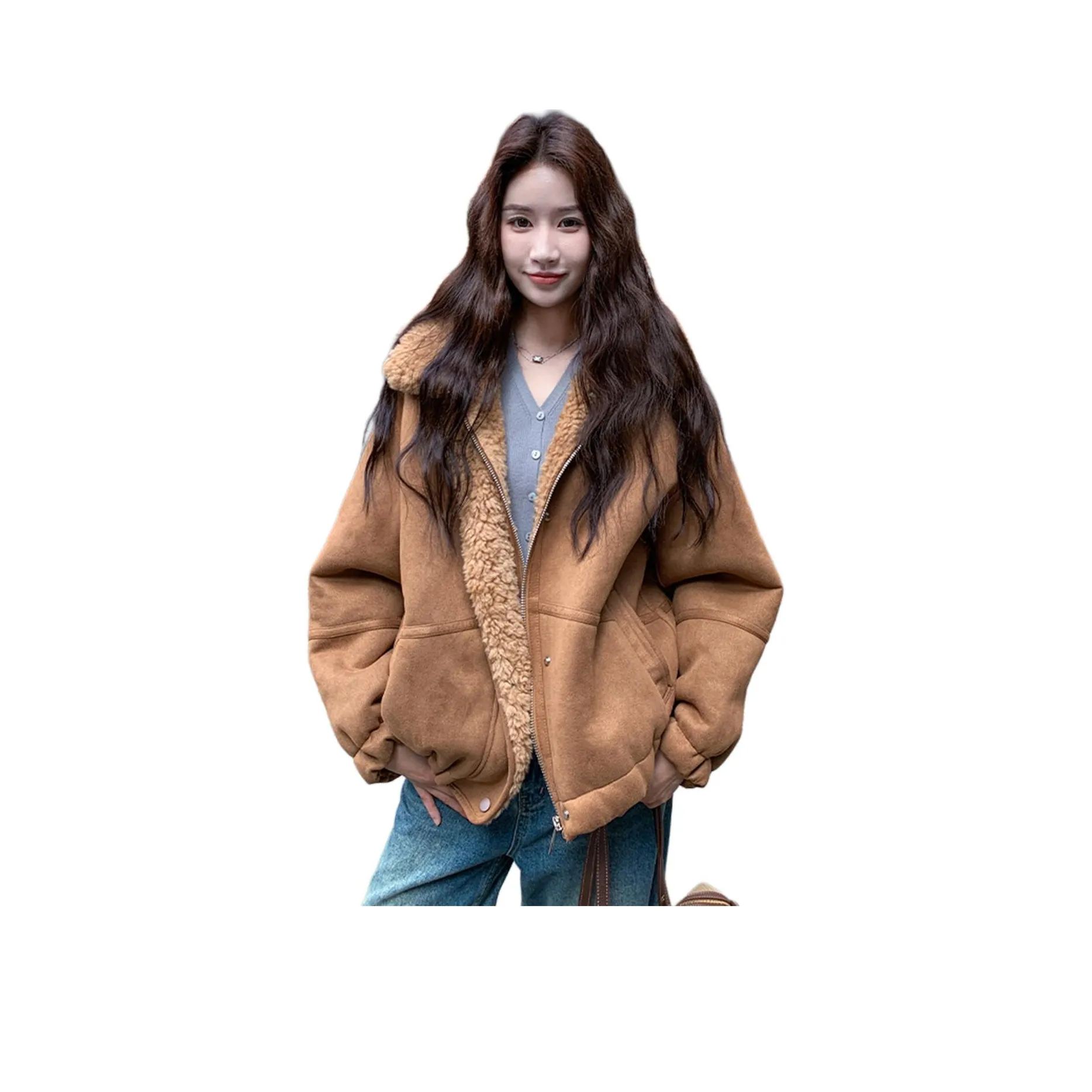 MEXICAN Бархат Feel Пальто Женское