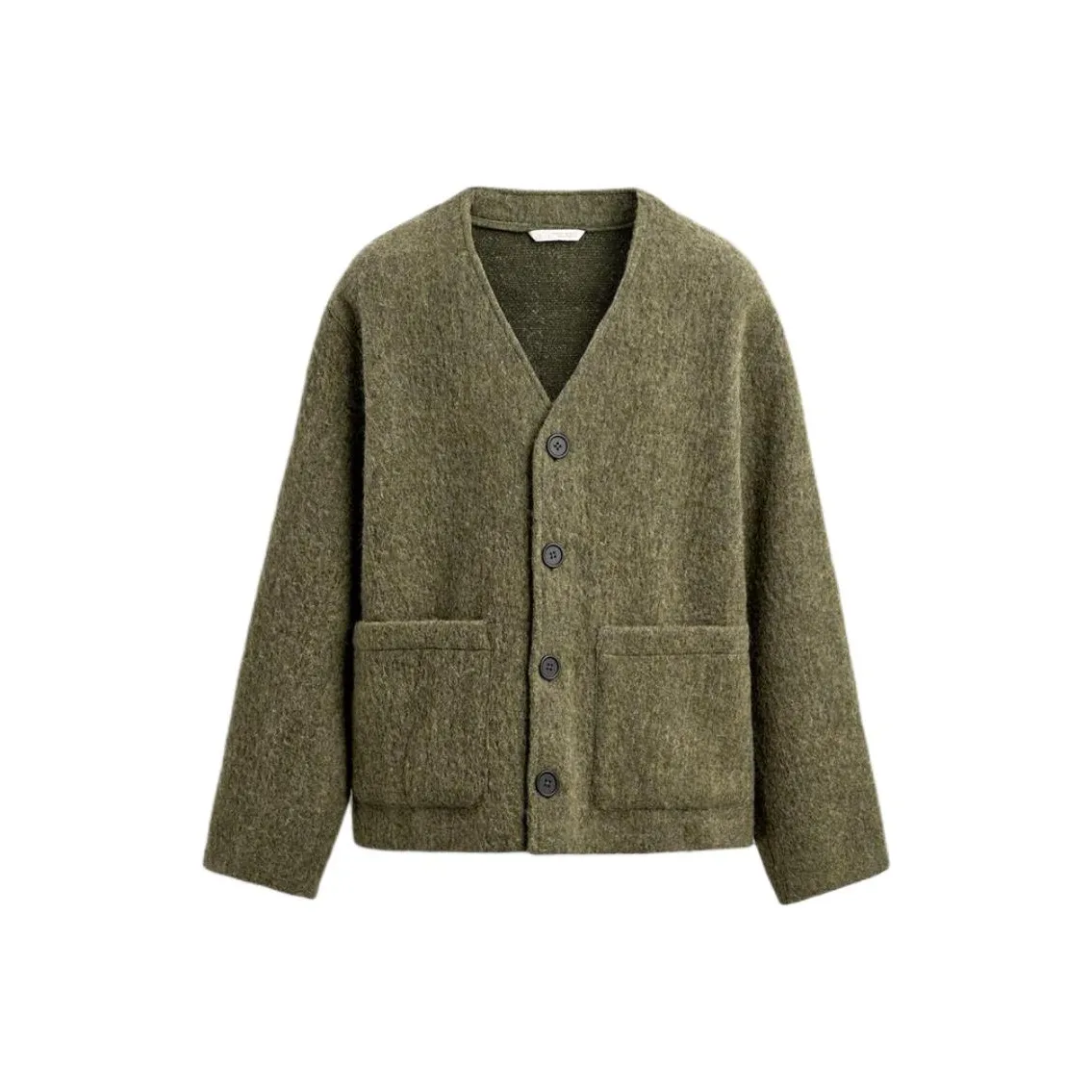 ZARA Зебра С принтом Зеленый Мужской Трикотаж