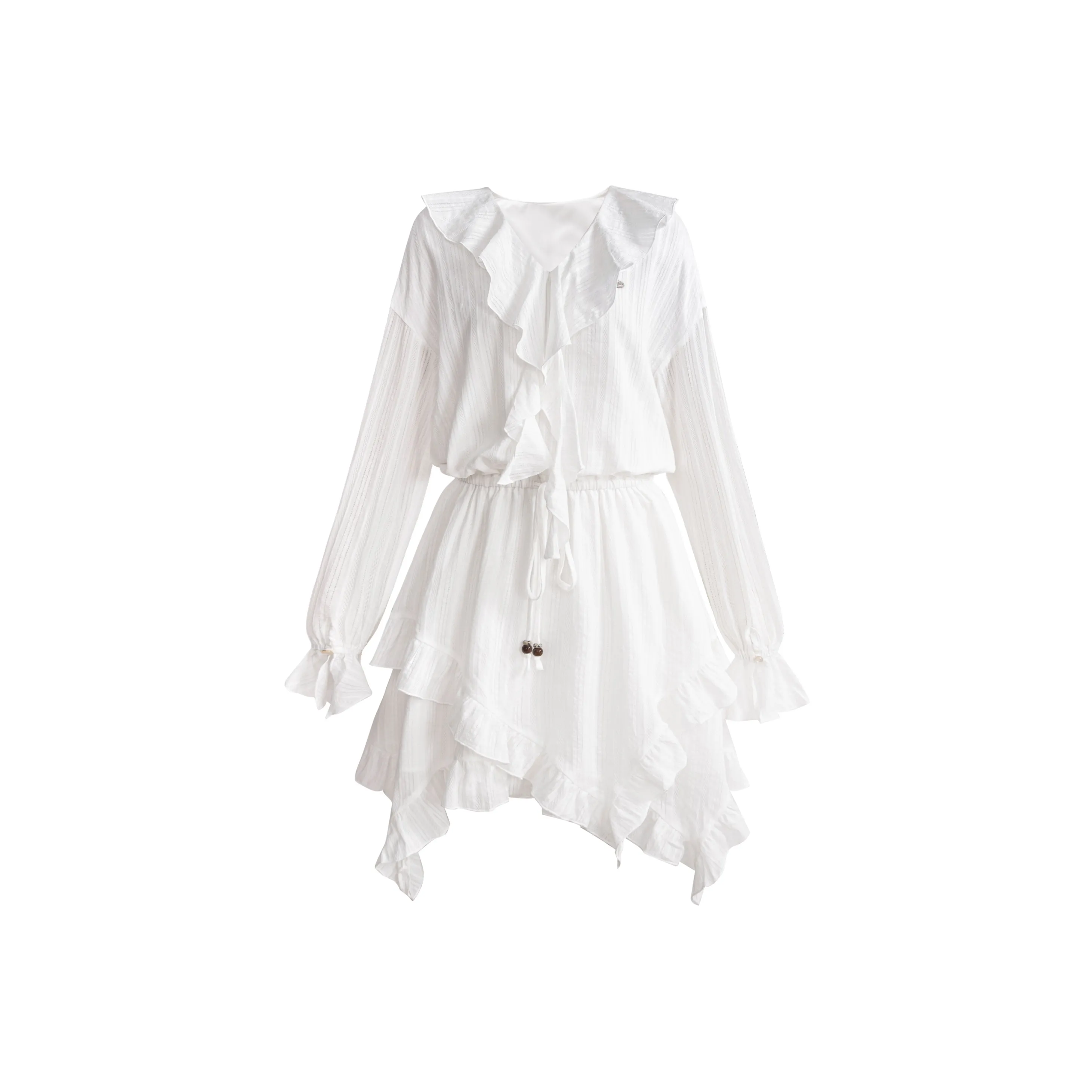 UNIFREE Длинное платье с длинными рукавами женское белое