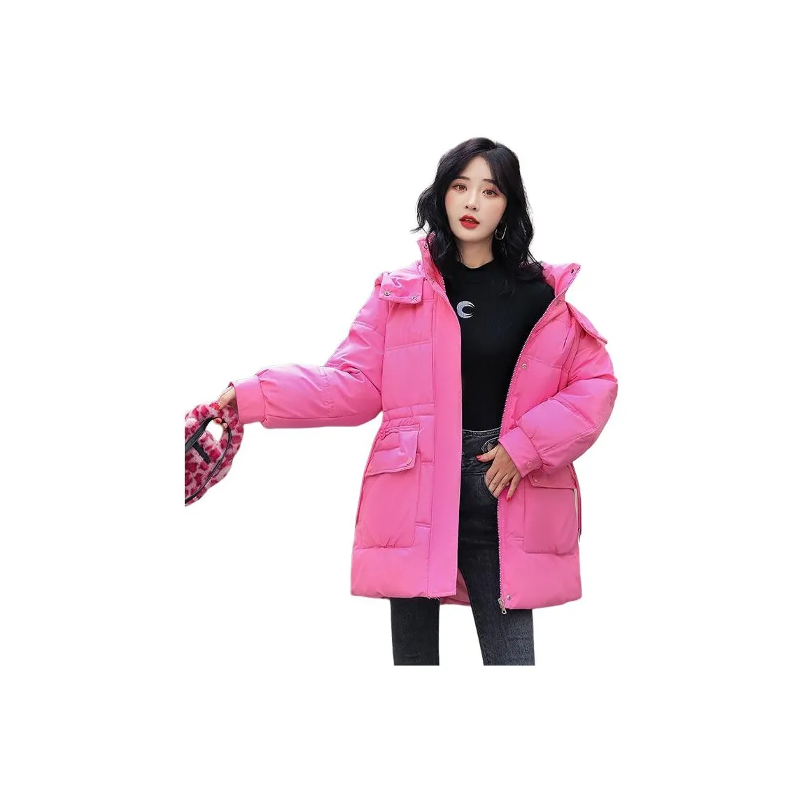 ЮЙЧЖАОЛИНЬ Розовое Женское Пальто