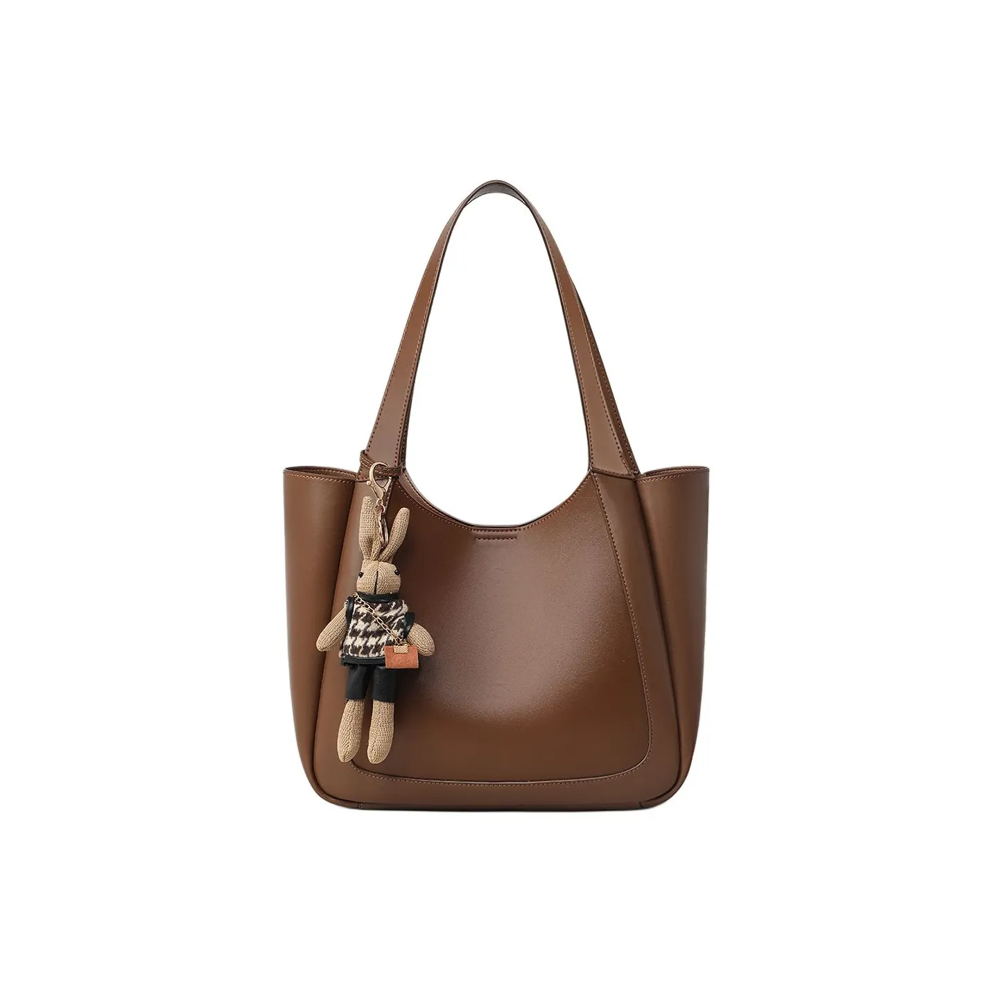 MILLIE'S Корова Кожа Переносной Подмышечный Сумка через плечо Тоут Сумка Сумка для покупок Стандартная Женская Коричневая