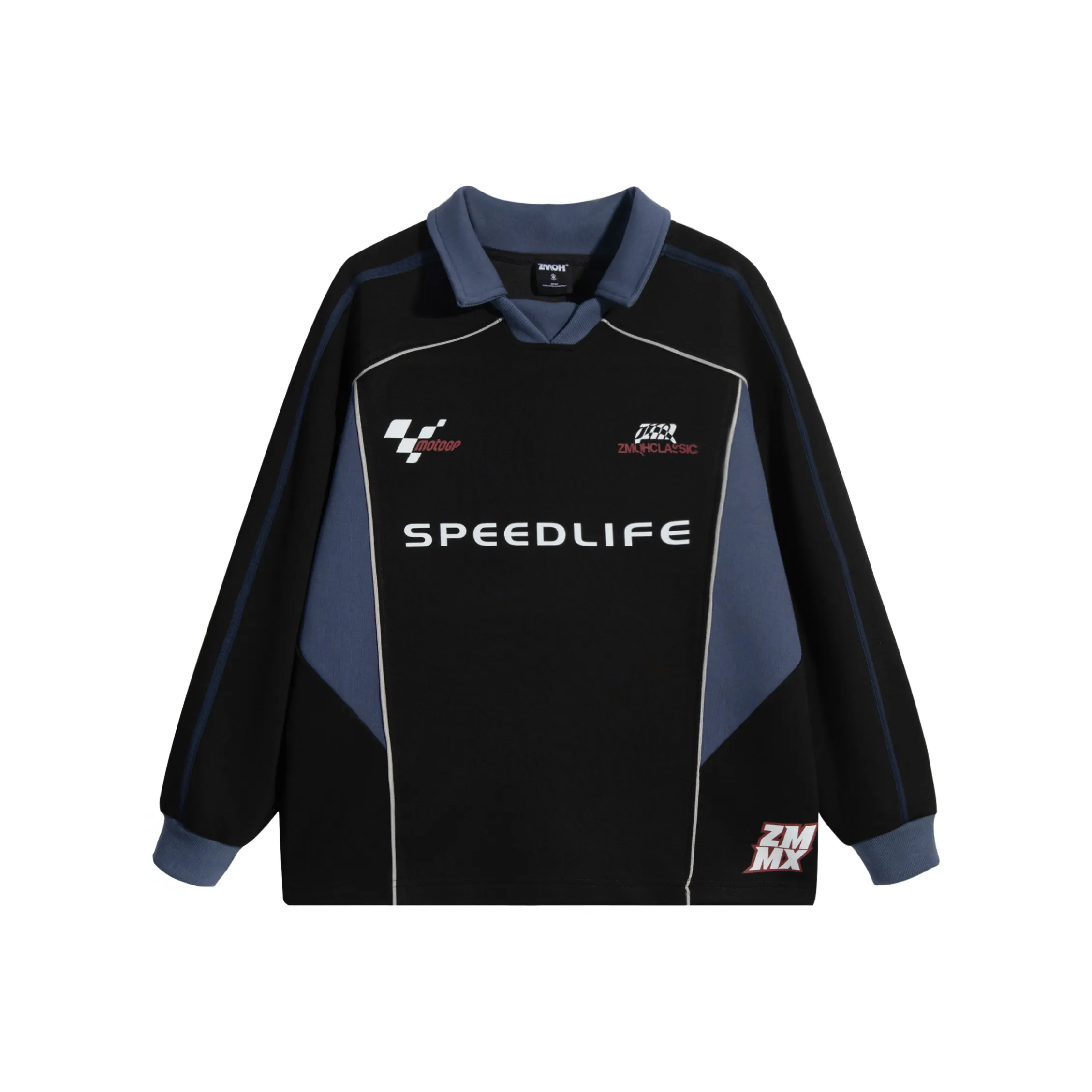 ZMOH Поло-Воротник Свитшот Унисекс