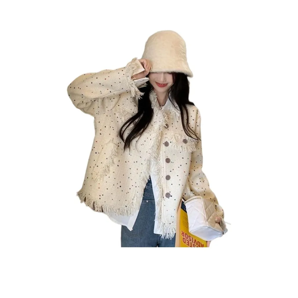 ЮЙЧЖАОЛИНЬ Polka Dot Женское короткое пальто