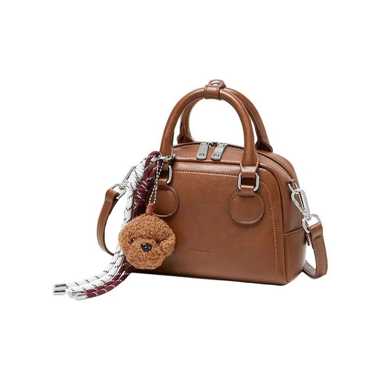 15 MINS Сумка для боулинга из синтетической кожи сумка через плечо сумка обычная женская растительное дубление коричневый