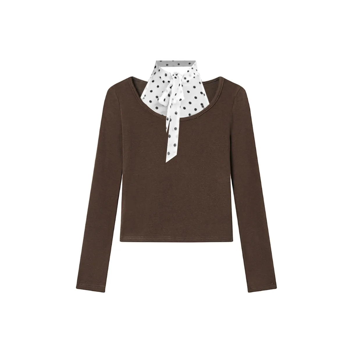 HNUF Кофе Mock Двухкомпонентная рубашка Женская рубашка