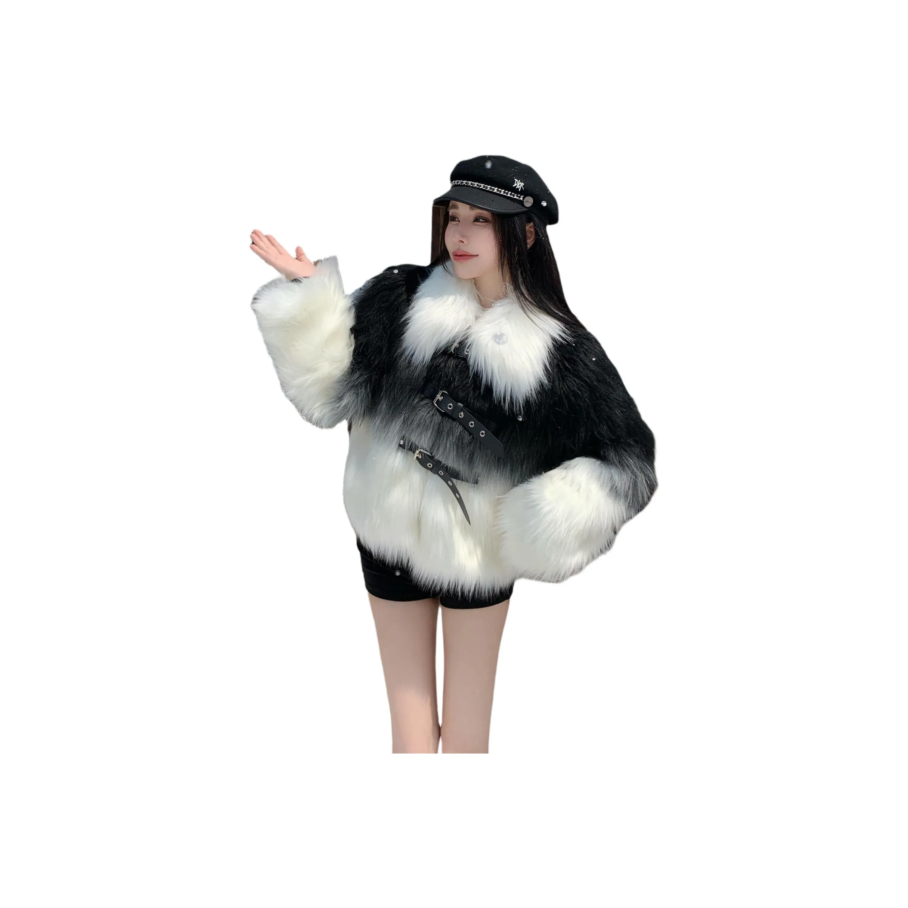 JECCI FIVE Бархат Feel Пальто Женское