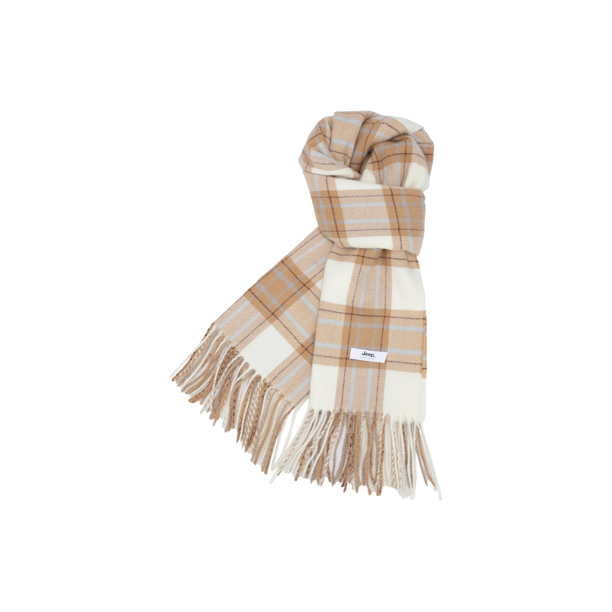 Jeep Полиэстер Трикотаж Шарфы Унисекс Черный Коричневый Клетка Розовый Клетка Коричневый Белый Клетка