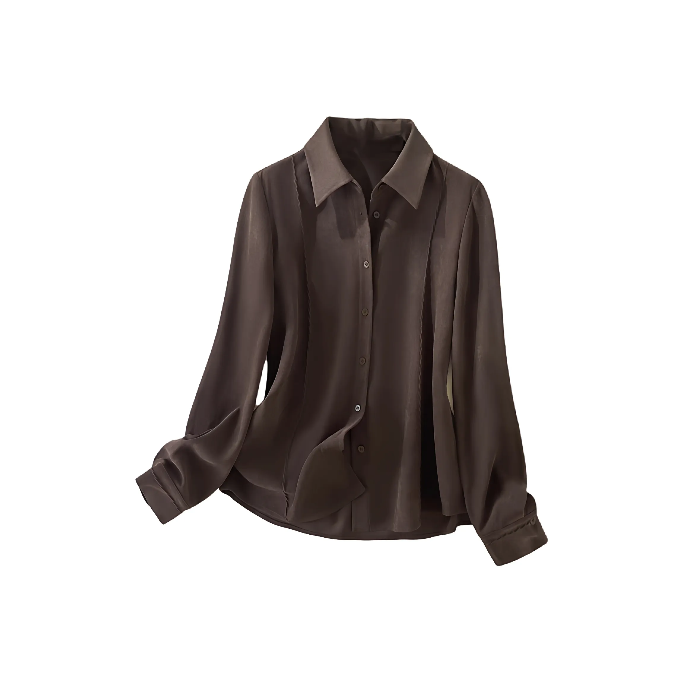 ZUOSAISI Шоколадно-коричневые Женские Рубашки